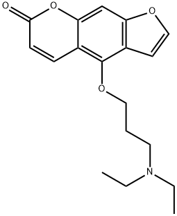 5-(3-diethylaminopropoxy)psoralen Struktur