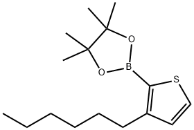 2-(3-Hexyl-2-thienyl)-4,4,5,5-tetramethyl-1,3,2-dioxaborolane Struktur