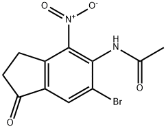 N-(6-BROMO-2,3-DIHYDRO-4-NITRO-1-OXO-1H-INDEN-5-YL)ACETAMIDE Struktur