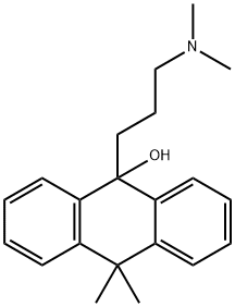 9-[3-(dimethylamino)propyl]-9,10-dihydro-10,10-dimethylanthracene-9-ol Struktur