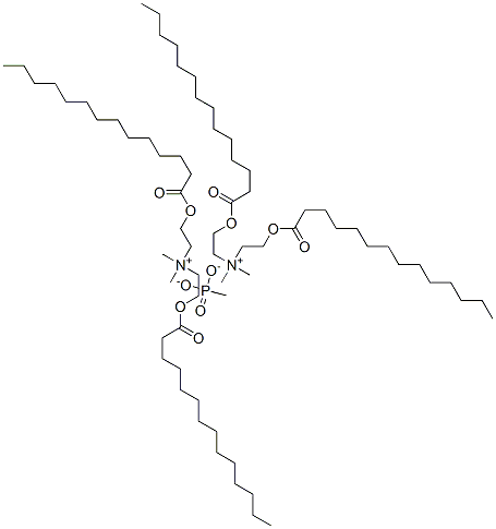 dimethylbis[2-[(1-oxotetradecyl)oxy]ethyl]ammonium methyl phosphonate Struktur