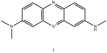 3-(dimethylamino)-7-(methylamino)phenothiazin-5-ium iodide Struktur