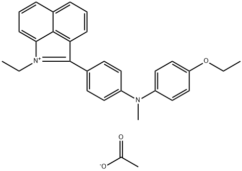 2-[4-[(4-ethoxyphenyl)methylamino]phenyl]-1-ethylbenz[cd]indolium acetate Struktur