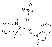 2-[2-(2,3-dihydro-2-methyl-1H-indol-1-yl)vinyl]-1,3,3-trimethyl-3H-indolium methyl sulphate Struktur