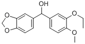 1,3-BENZODIOXOLE-5-METHANOL, A-(3-ETHOXY-4-METHOXYPHENYL)- Struktur