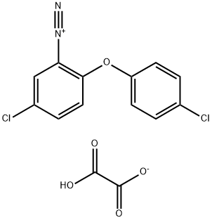 5-chloro-2-(4-chlorophenoxy)benzenediazonium oxalate Struktur