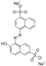 4-[(2-hydroxy-6-sulpho-1-naphthyl)azo]naphthalene-1-sulphonic acid, sodium salt Struktur