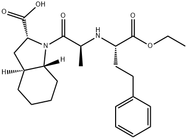 (2R,3aS,7aR)-1-[(2S)-2-[[(1S)-1-(Ethoxycarbonyl)-3-phenylpropyl]aMino]-1-oxopropyl]octahydro-1H-indole-2-carboxylic Acid Struktur