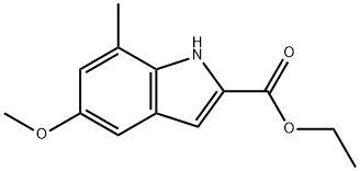 5-METHOXY-7-METHYLINDOLE-2-CARBOXYLIC ACID ETHYL ESTER Struktur