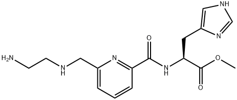 methyl 2-(((2-aminoethyl)amino)methyl)-6-carboxylpyridinehistidinate Struktur