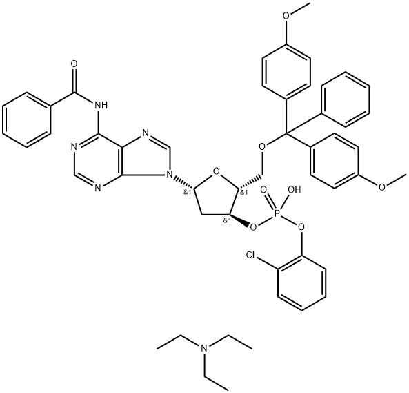 BZ-DMT-DEOXYADENOSINE 2-CLPH DIESTER TRIETHYLAMMONIUM SALT Struktur