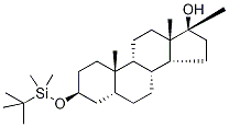 3β-tert-ButyldiMethylsilyloxy-17-Methyl-5α-androstane-17β-ol-d5 Struktur