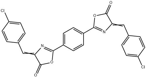 2,2'-(1,4-phenylene)bis[4-[(4-chlorophenyl)methylene]oxazol-5(4H)-one] Struktur