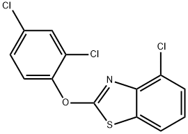 4-chloro-2-(2,4-dichlorophenoxy)benzothiazole Struktur