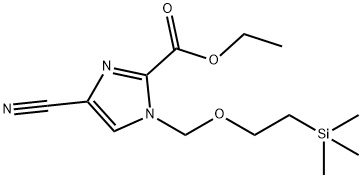 ethyl 4-cyano-1-{[2-(trimethylsilyl)ethoxy]methyl}-1H-imidazole-2-carboxylate Struktur