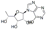 7-(6-deoxy-beta-D-allofuranosyl)hypoxanthine Struktur