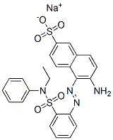 sodium 6-amino-5-[[2-[(ethylphenylamino)sulphonyl]phenyl]azo]naphthalene-2-sulphonate Structure