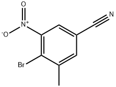 4-BROMO-3-METHYL-5-NITROBENZONITRILE Struktur