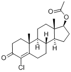 4-Chlorotestosterone acetate Structure