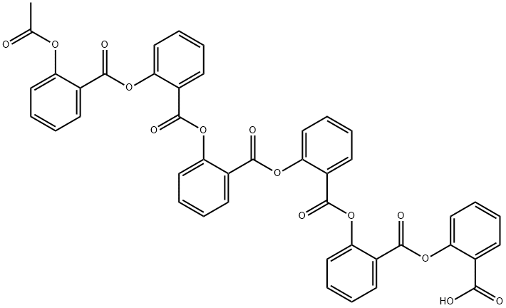 2-[[2-[[2-(Acetyloxy)benzoyl]oxy]benzoyl]oxy]benzoic Acid 2-[[2-[(2-carboxyphenoxy)carbonyl]phenoxy]carbonyl]phenyl Ester Struktur