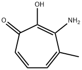 2,4,6-Cycloheptatrien-1-one,  3-amino-2-hydroxy-4-methyl- Struktur