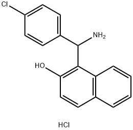 1-[AMINO-(4-CHLORO-PHENYL)-METHYL]-NAPHTHALEN-2-OL HYDROCHLORIDE Struktur