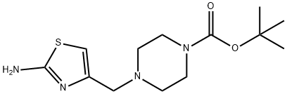 tert-Butyl 4-[(2-amino-1,3-thiazol-4-yl)methyl]piperazine-1-carboxylate Struktur