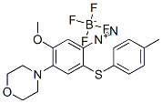 5-methoxy-4-(morpholin-4-yl)-2-[(p-tolyl)thio]benzenediazonium tetrafluoroborate Struktur