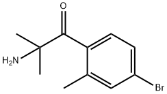 1-Propanone,  2-amino-1-(4-bromo-2-methylphenyl)-2-methyl- Struktur