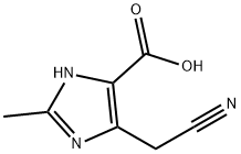 1H-Imidazole-5-carboxylic  acid,  4-(cyanomethyl)-2-methyl- Struktur