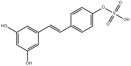 5-[(1E)-2-[4-(Sulfooxy)phenyl]ethenyl]-1,3-benzenediol Struktur