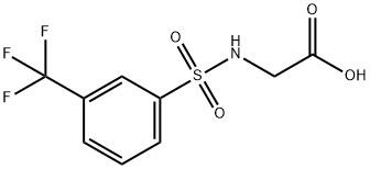 (([3-(TRIFLUOROMETHYL)PHENYL]SULFONYL)AMINO)ACETIC ACID Struktur