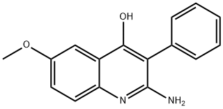 2-AMINO-4-HYDROXY-6-METHOXY-3-PHENYLQUINOLINE Struktur