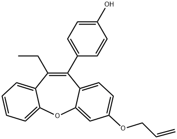 3-(Allyloxy)-10-ethyl-11-(4-hydroxyphenyl)dibenzo(b,f)oxepin Struktur