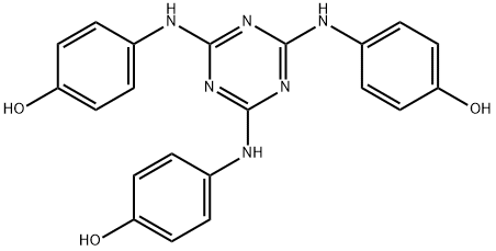 p,p',p''-(1,3,5-triazine-2,4,6-triyltriimino)trisphenol Struktur