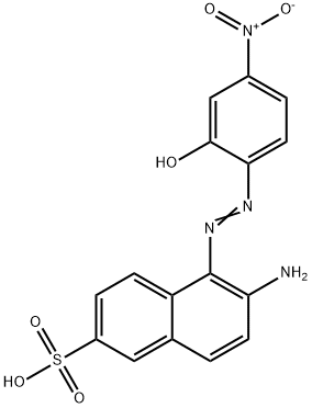 2-Naphthalenesulfonic acid, 6-amino-5-((2-hydroxy-4-nitrophenyl)azo)- Struktur