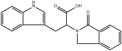 3-(1H-indol-3-yl)-2-(1-oxo-1,3-dihydro-2H-isoindol-2-yl)propanoic acid Struktur