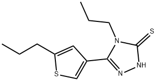 4-PROPYL-5-(5-PROPYLTHIEN-3-YL)-4H-1,2,4-TRIAZOLE-3-THIOL Struktur