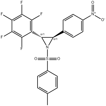 2-(4-NITROPHENYL)-3-(PERFLUOROPHENYL)-1-TOSYLAZIRIDINE Struktur