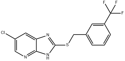 1H-IMIDAZO[4,5-B]PYRIDINE,6-CHLORO-2-[[[3-(TRIFLUOROMETHYL)PHENYL]METHYL]THIO]- Struktur