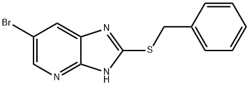 1H-IMIDAZO[4,5-B]PYRIDINE,6-BROMO-2-[(PHENYLMETHYL)THIO]- Struktur