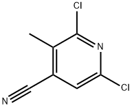 4-Pyridinecarbonitrile,  2,6-dichloro-3-methyl- Struktur