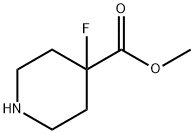 4-Piperidinecarboxylic acid, 4-fluoro-, Methyl ester Struktur