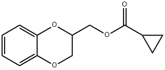 Cyclopropanecarboxylic  acid,  (2,3-dihydro-1,4-benzodioxin-2-yl)methyl  ester Struktur