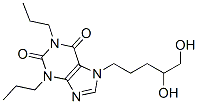 7-(4,5-dihydroxypentyl)-1,3-dipropyl-purine-2,6-dione Struktur