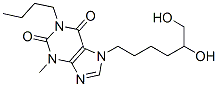 1-butyl-7-(5,6-dihydroxyhexyl)-3-methyl-purine-2,6-dione Struktur