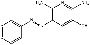 2,6-diamino-5-hydroxy-3-(phenylazo)pyridine Struktur