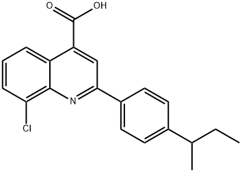 2-(4-SEC-BUTYLPHENYL)-8-CHLOROQUINOLINE-4-CARBOXYLIC ACID Struktur