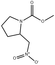 1-Pyrrolidinecarboxylic  acid,  2-(nitromethyl)-,  methyl  ester Struktur