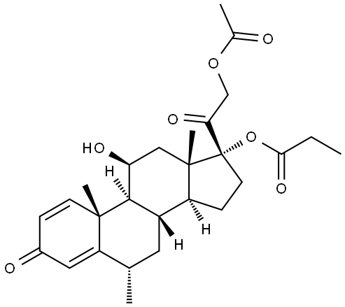 Methylprednisolone aceponate  Struktur